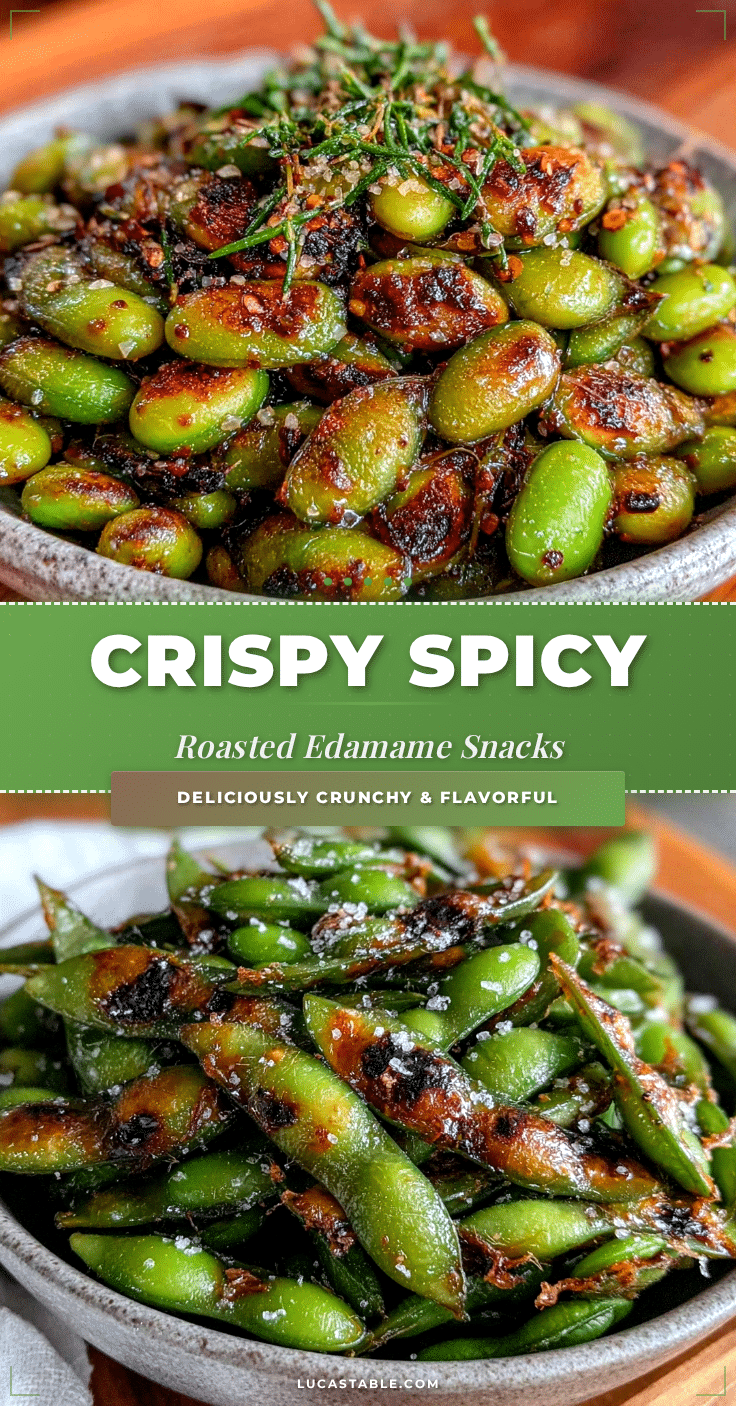 crispy spicy roasted edamame snacks recipe
