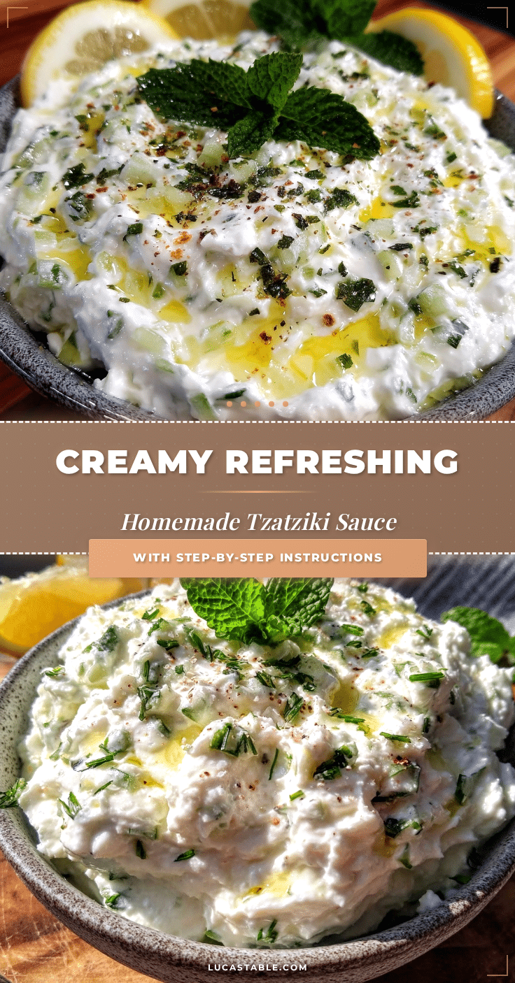 fresh homemade tzatziki sauce recipe