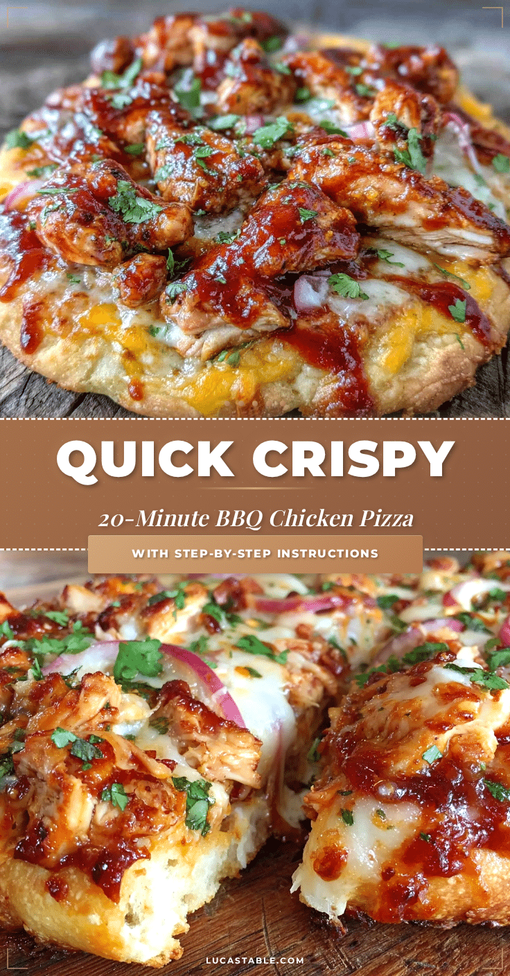 quick crispy bbq chicken pizza recipe