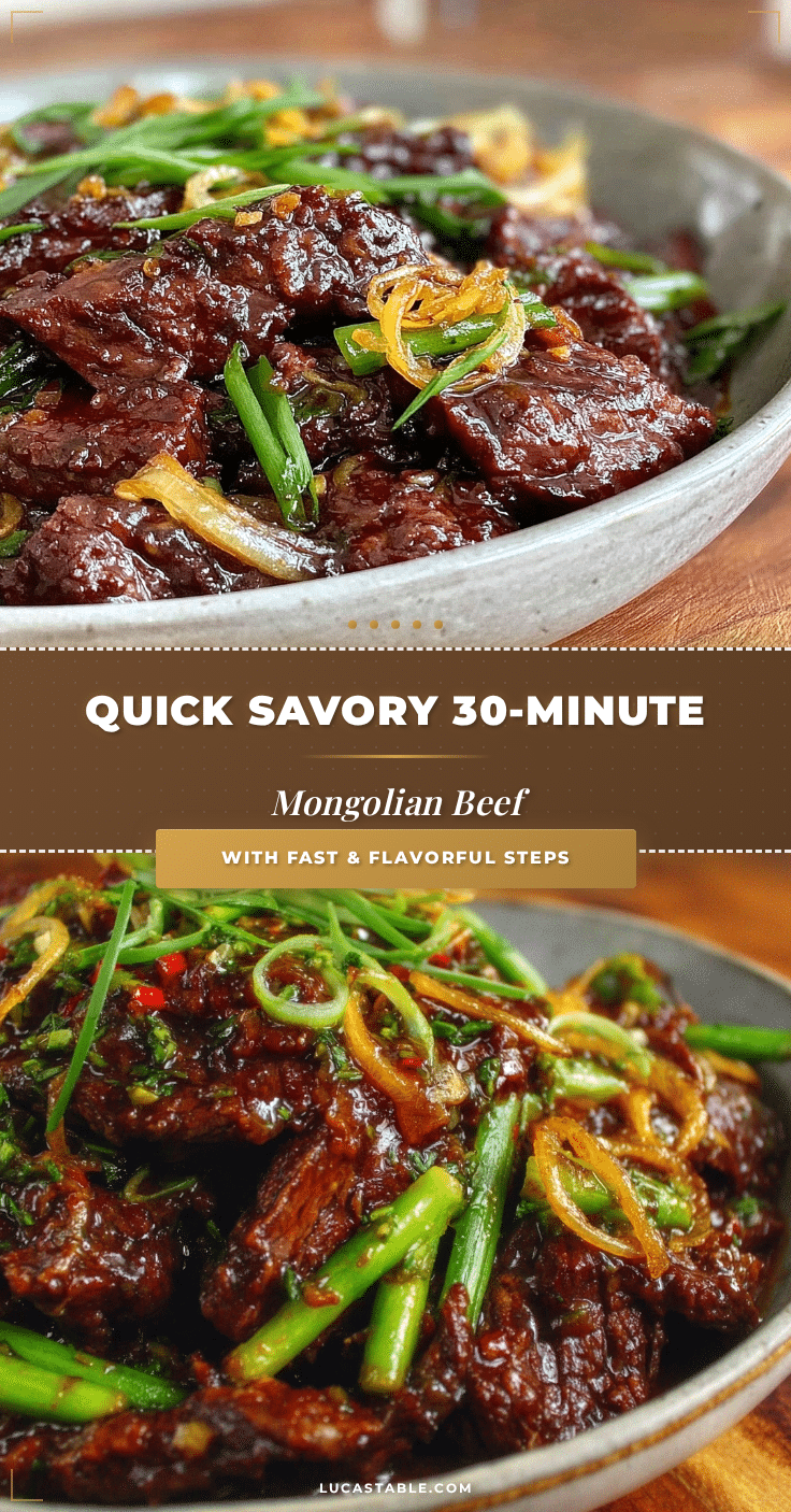 quick savory mongolian beef recipe