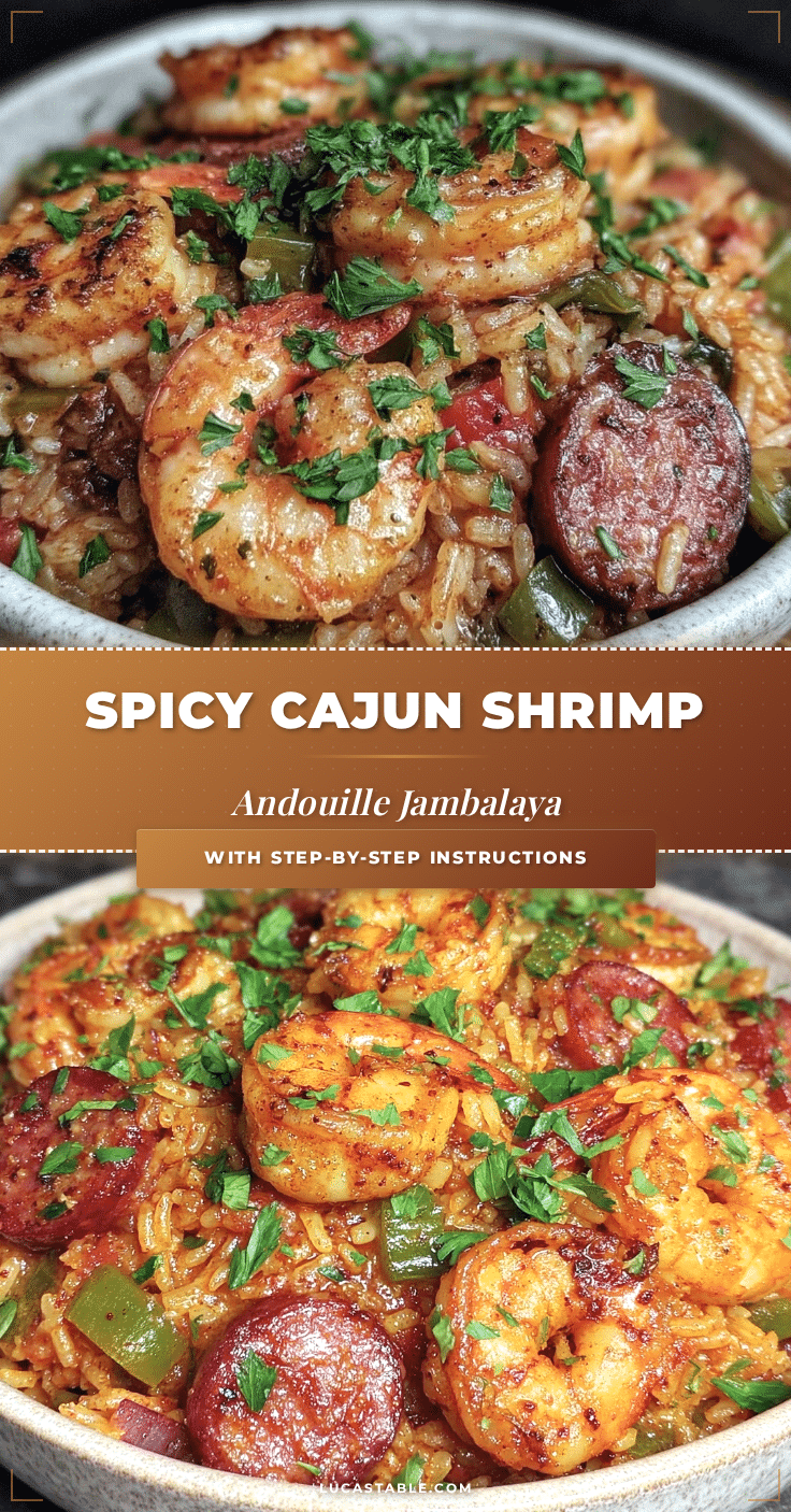 Cajun shrimp andouille sausage jambalaya recipe