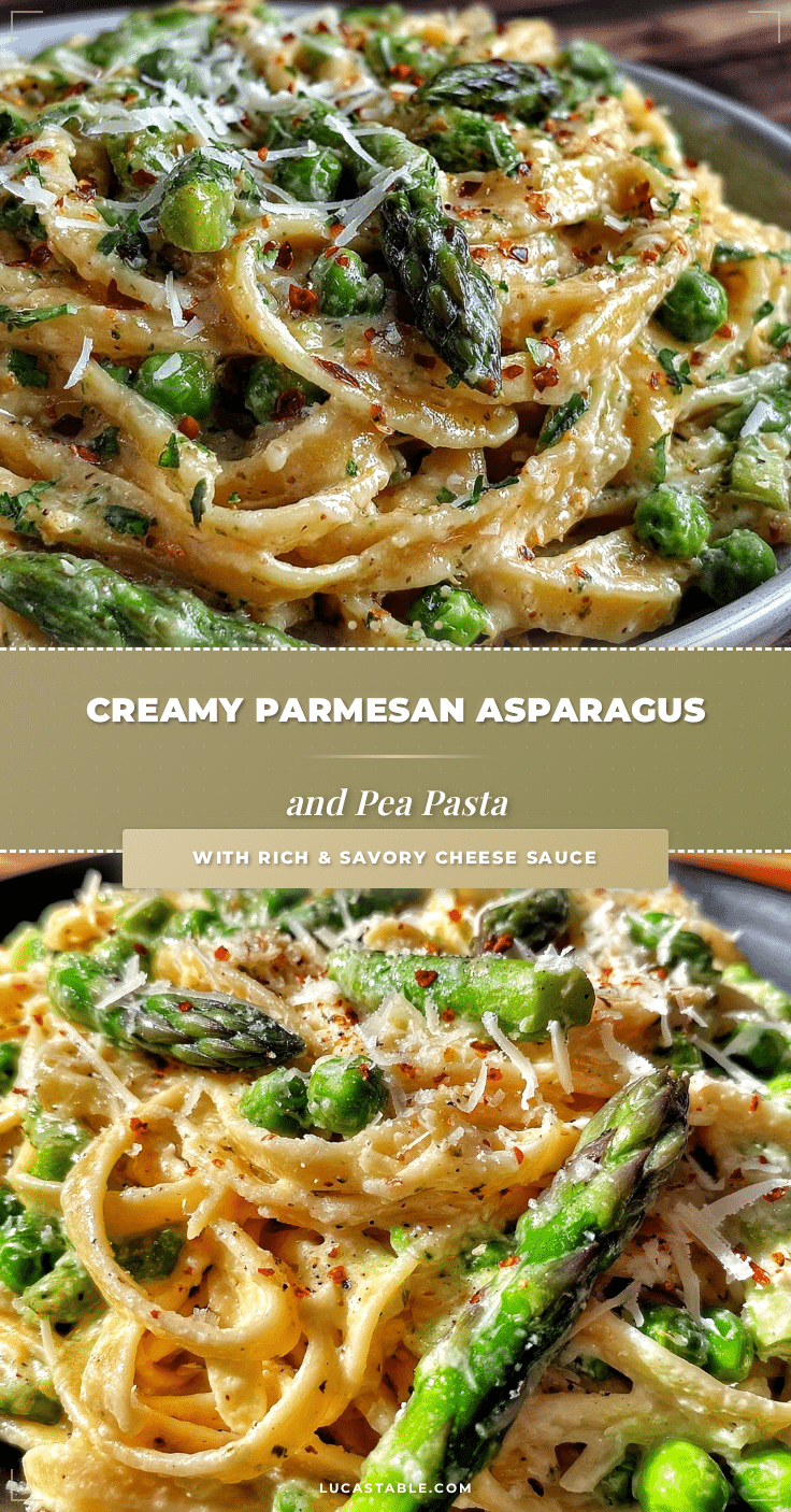 creamy asparagus and pea pasta recipe