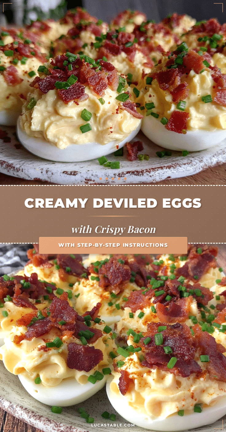 creamy deviled eggs with crispy bacon recipe
