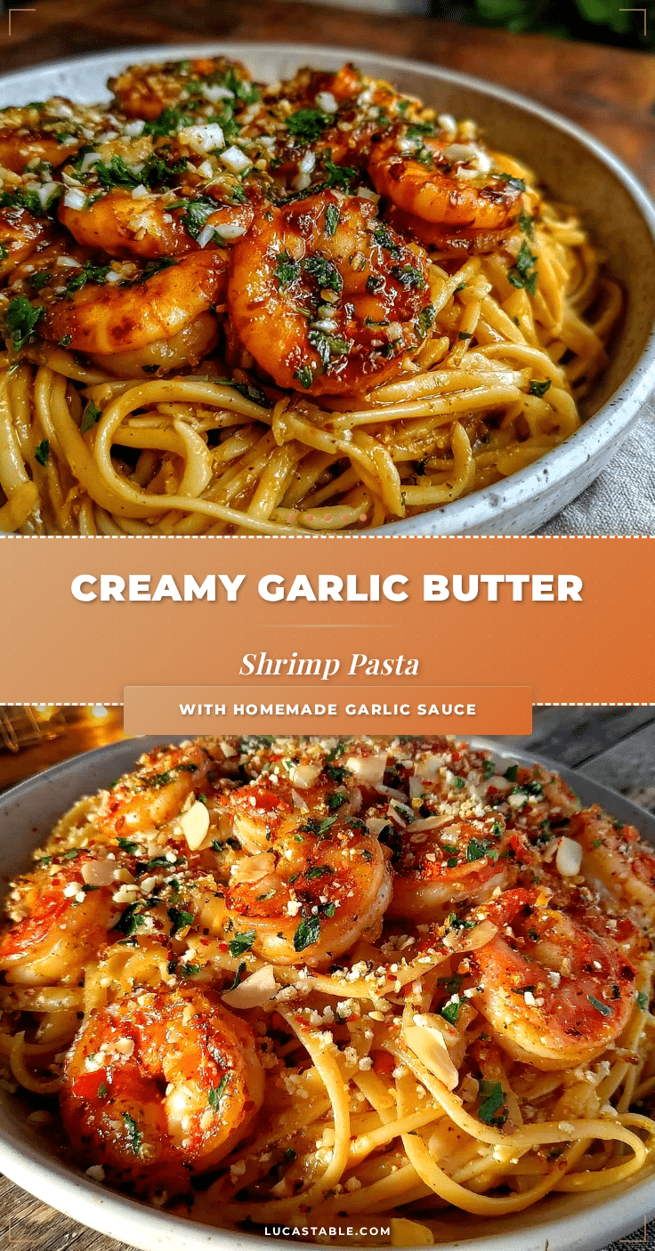 creamy garlic butter shrimp pasta recipe