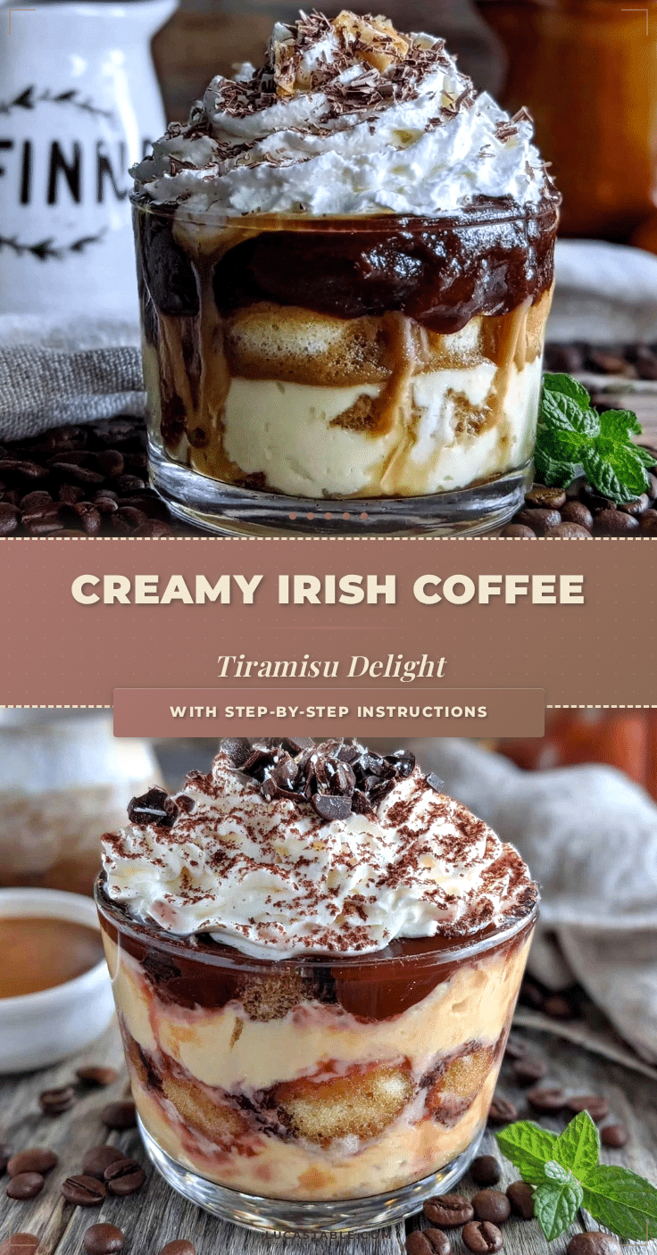 Creamy Irish Coffee Tiramisu Delight recipe