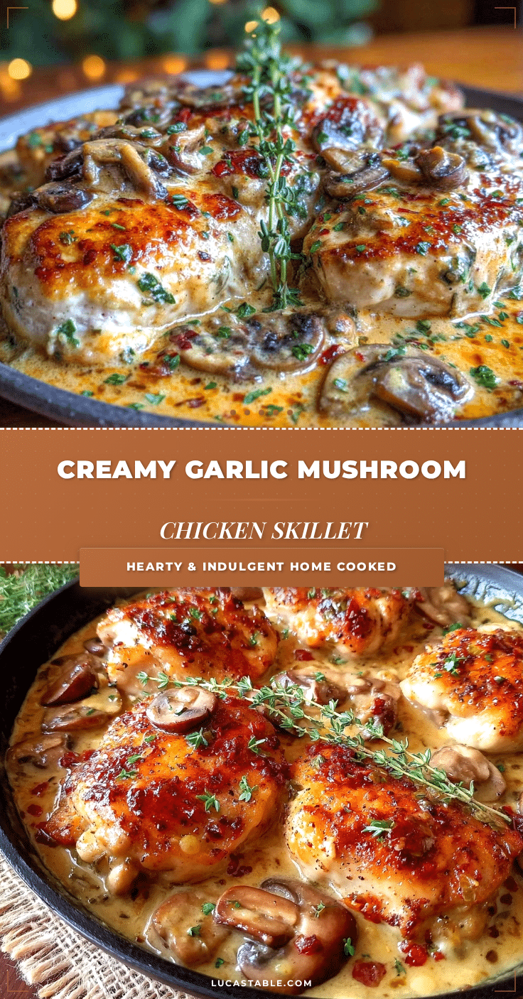 creamy mushroom chicken skillet recipe