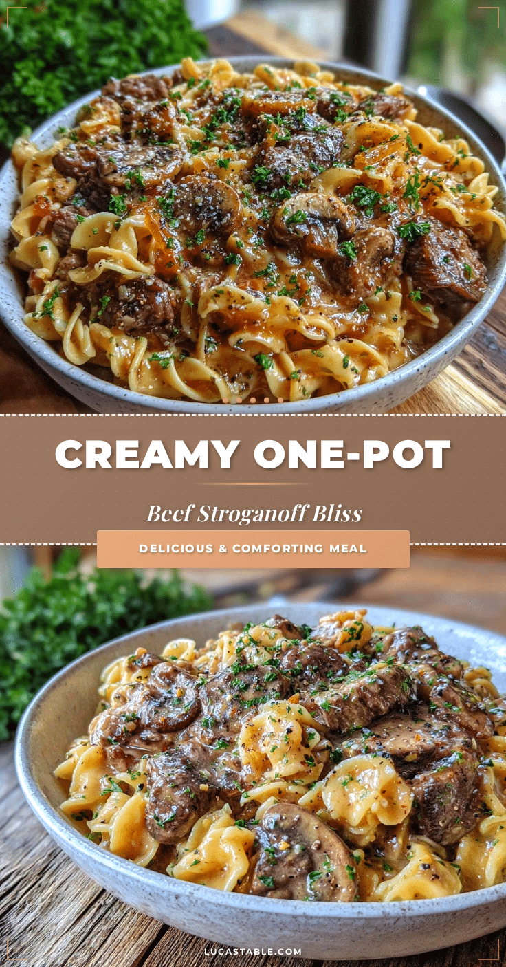 creamy one-pot beef stroganoff recipe