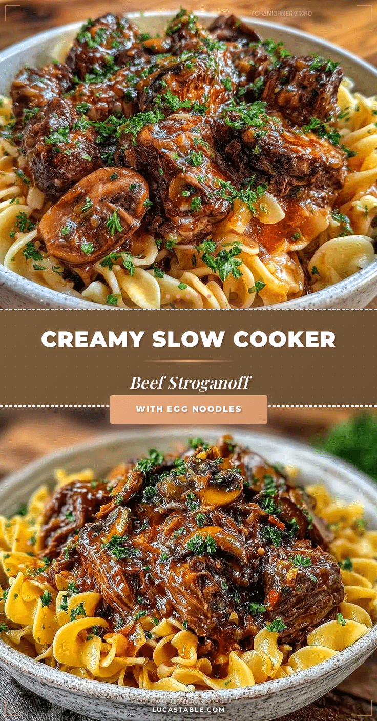 creamy slow cooker beef stroganoff recipe