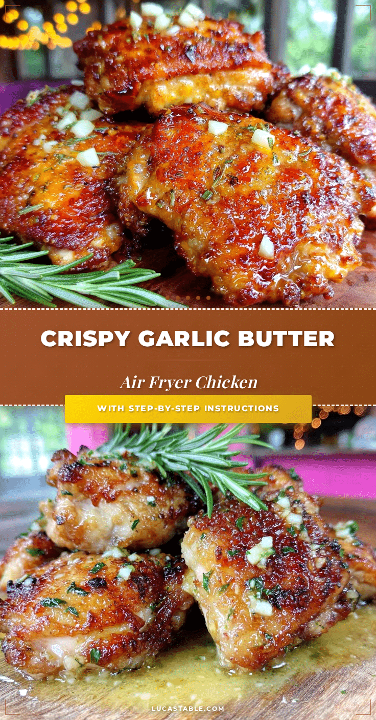 crispy garlic butter air fryer chicken thighs recipe