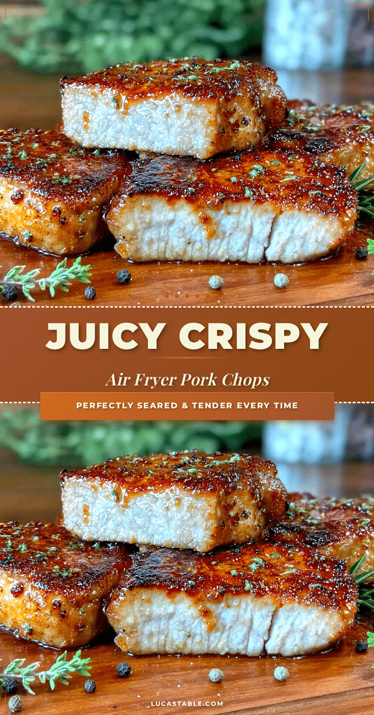 crispy juicy air fryer pork chops recipe
