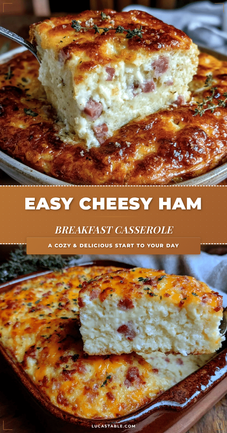 easy cheesy ham and cheese breakfast casserole recipe