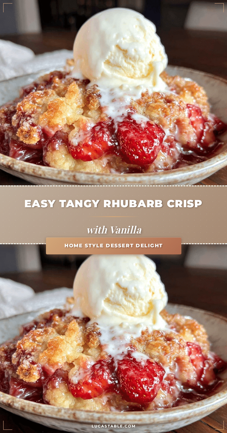 easy tangy rhubarb crisp recipe