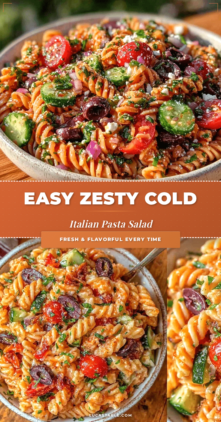 easy zesty cold pasta salad recipe