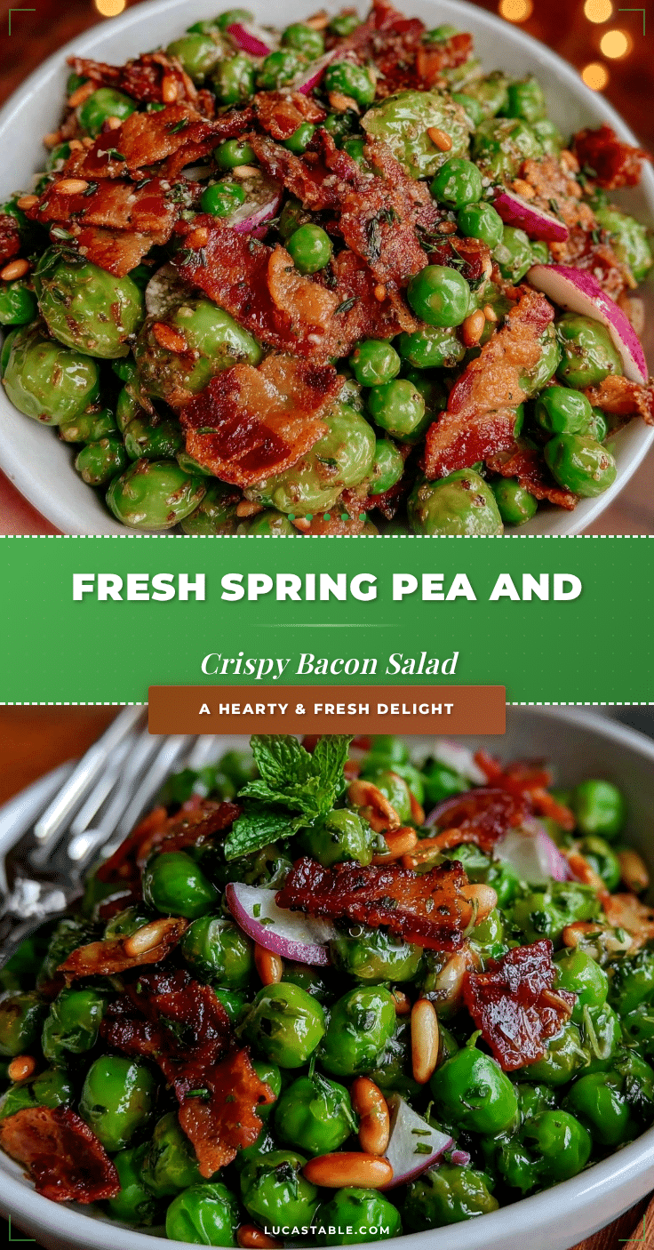 fresh spring pea and crispy bacon salad recipe