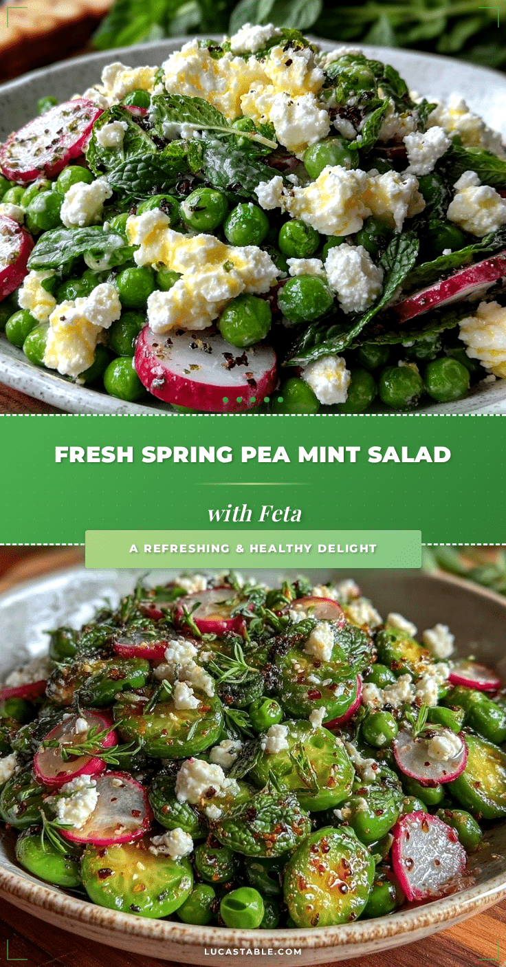 fresh spring pea and mint salad with feta recipe