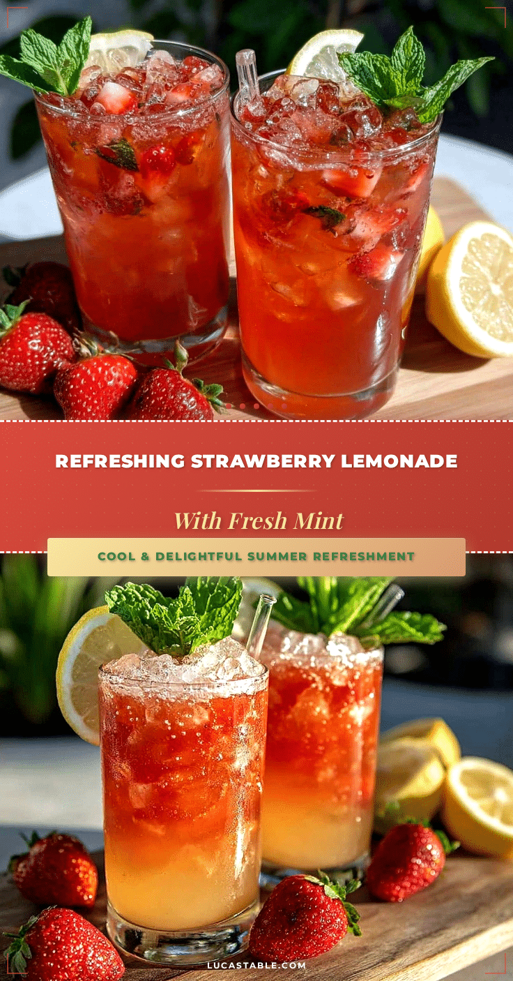 fresh strawberry lemonade with mint recipe