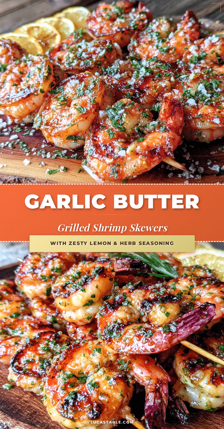 garlic butter grilled shrimp skewers recipe