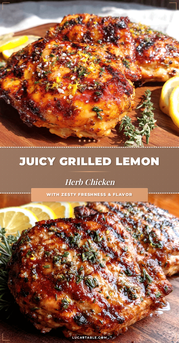 grilled lemon herb chicken breasts recipe