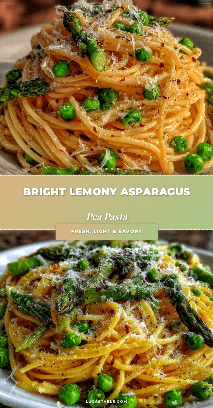 lemony asparagus and pea pasta recipe