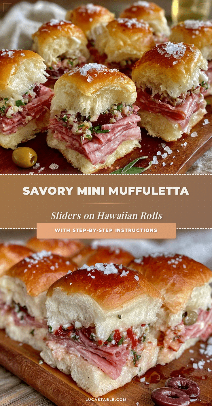 mini muffuletta sliders on Hawaiian rolls recipe