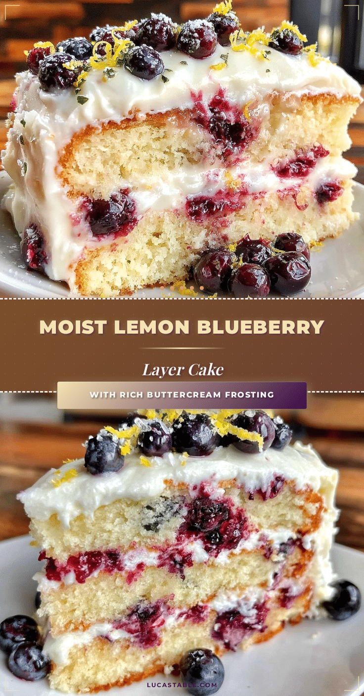 moist lemon blueberry layer cake recipe