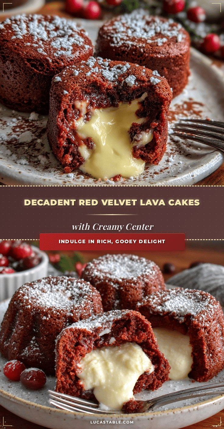 red velvet lava cakes recipe