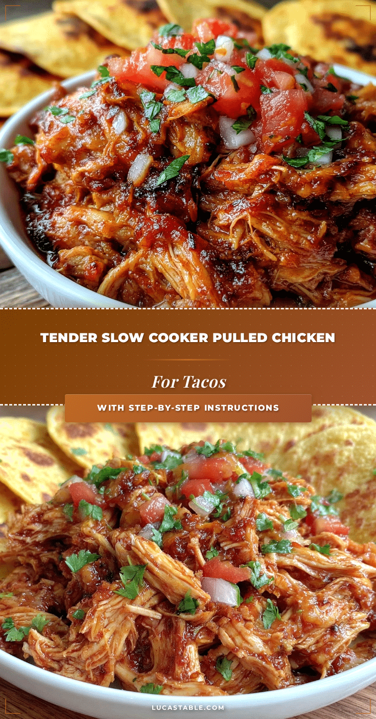 slow cooker pulled chicken tacos recipe