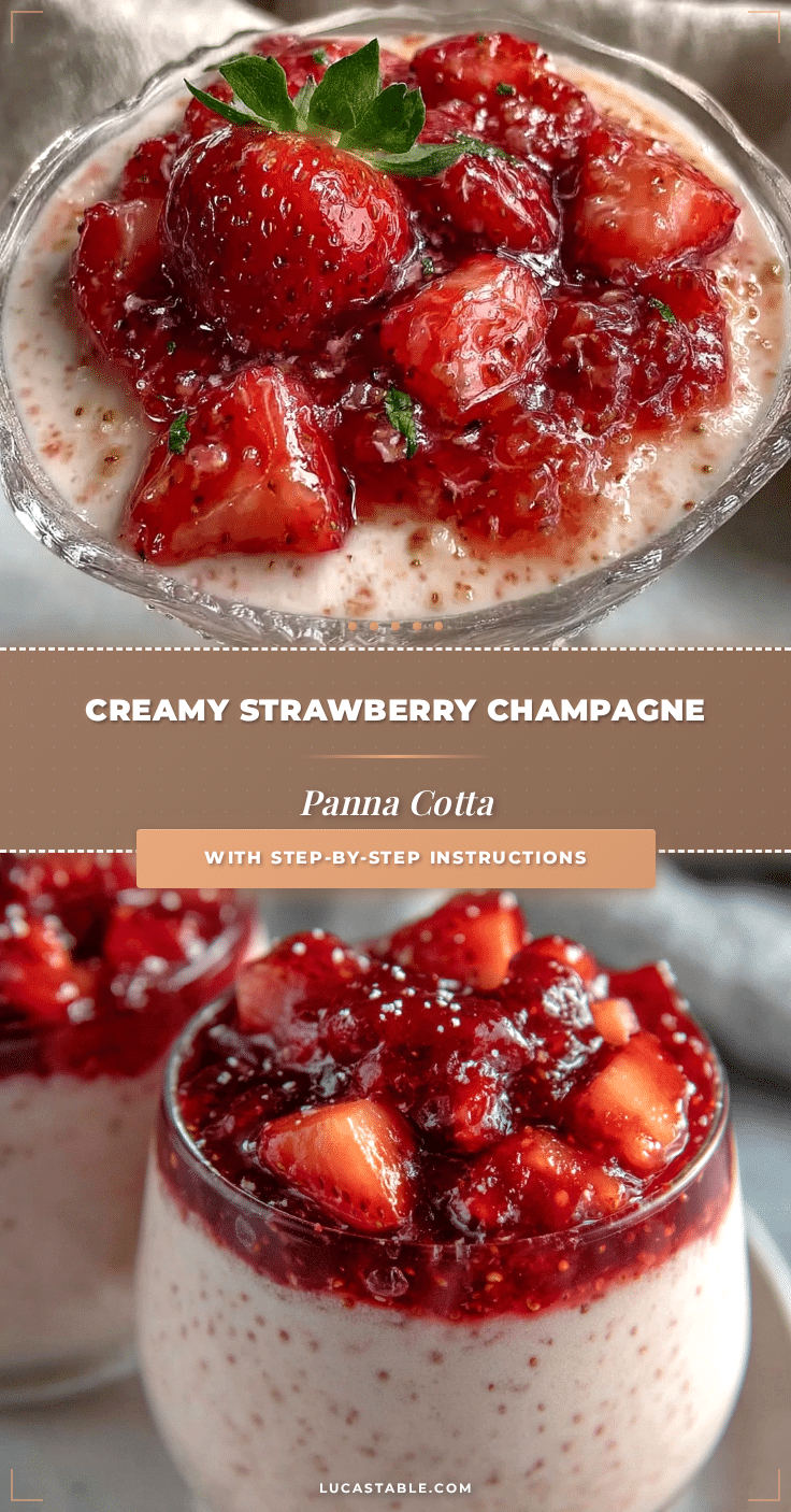 strawberry champagne panna cotta recipe