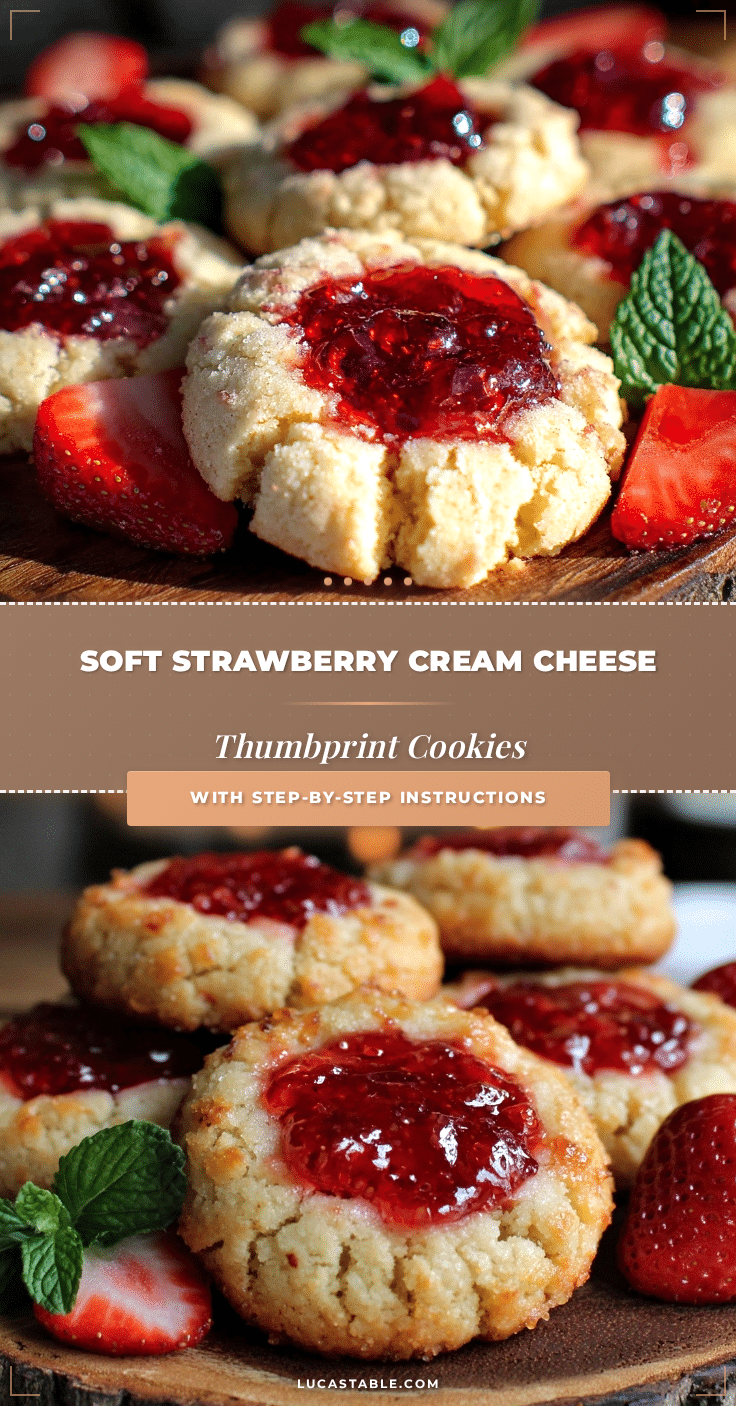 strawberry cream cheese thumbprint cookies recipe