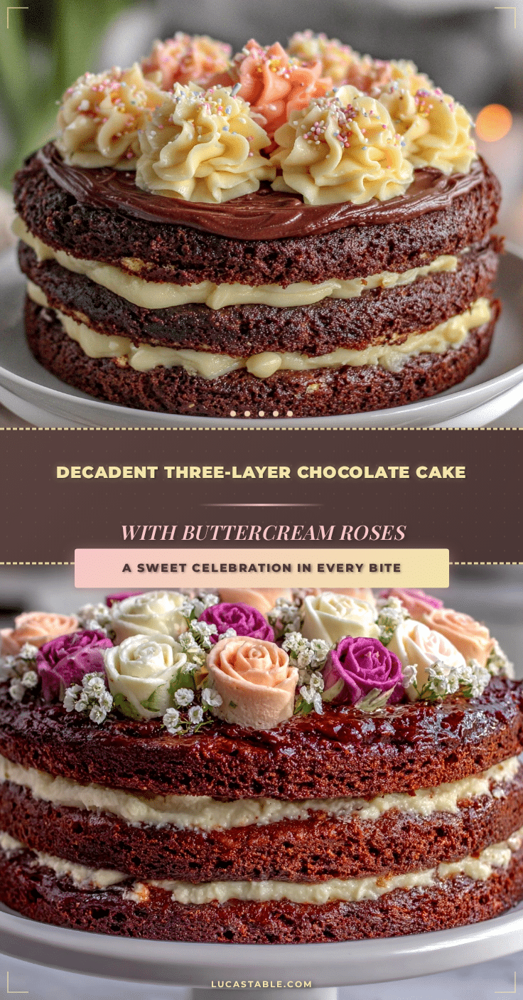 three-layer chocolate cake recipe