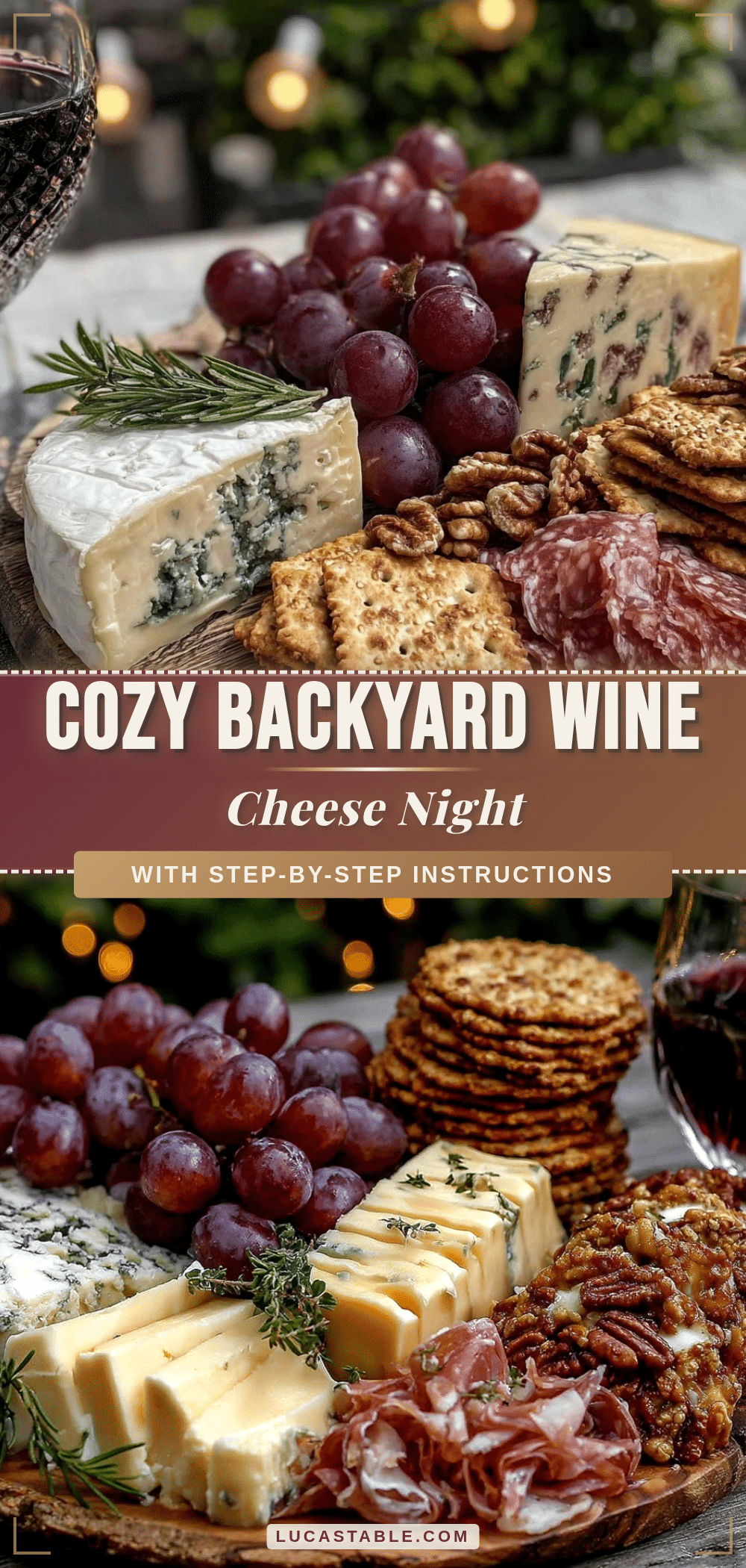 backyard wine and cheese night setup recipe