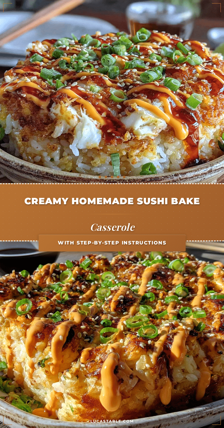 creamy homemade sushi bake casserole recipe