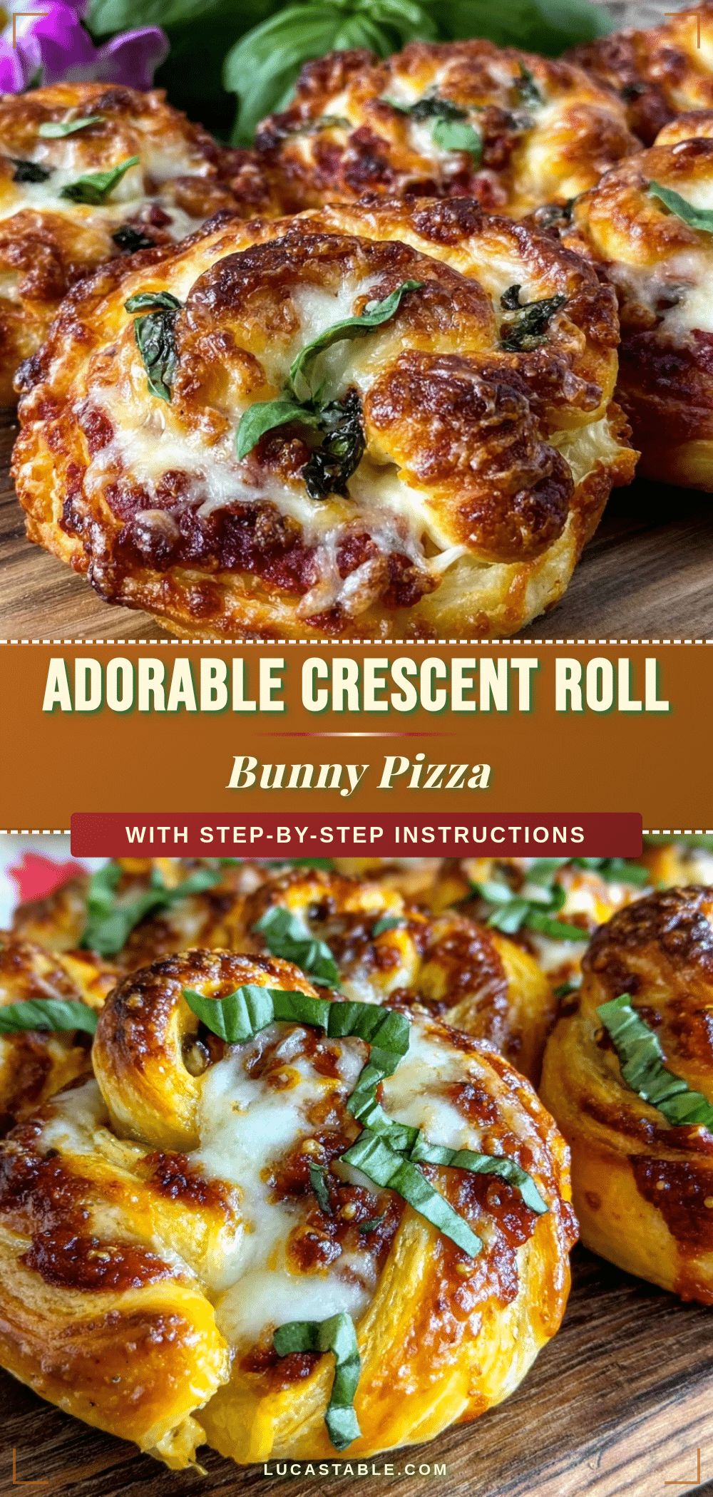 Crescent Roll Easter Bunny Pizza Appetizer recipe