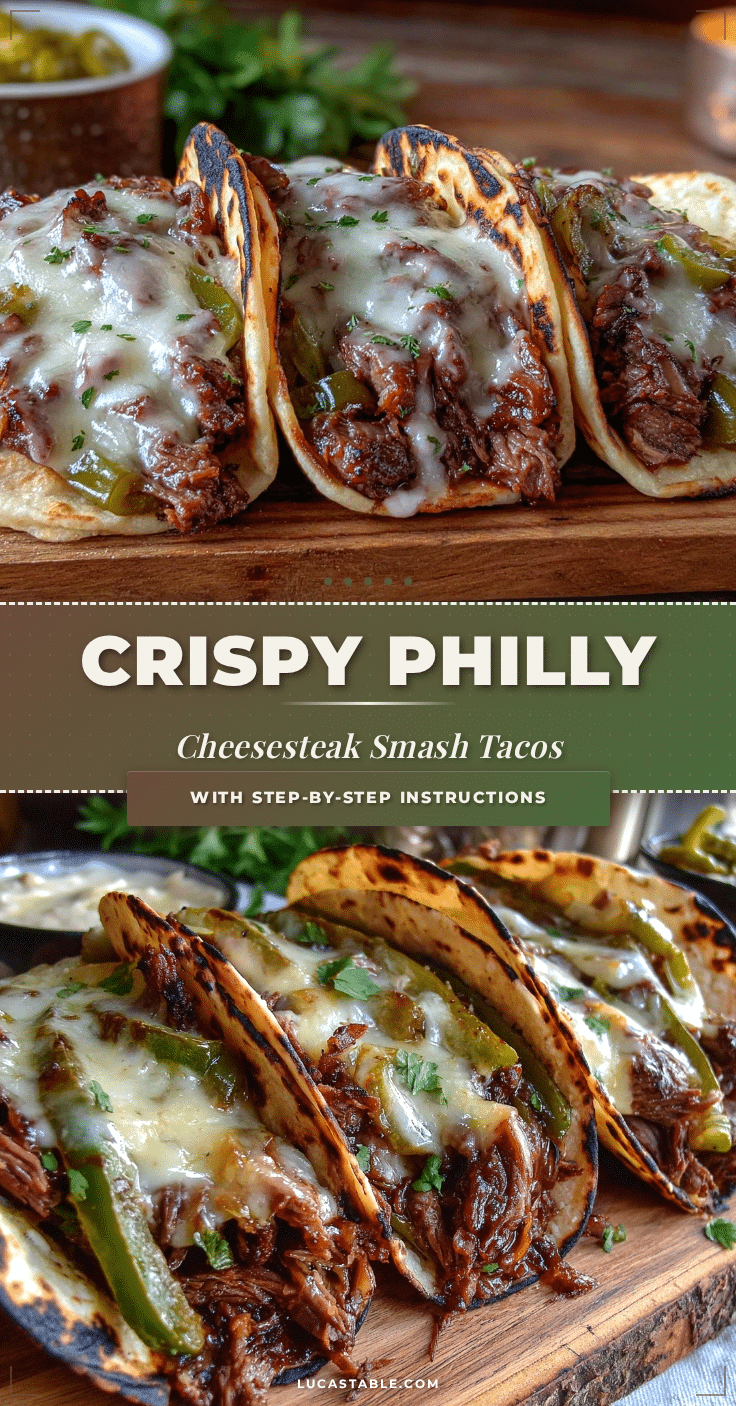 Crispy Blackstone Philly Cheesesteak Smash Tacos recipe