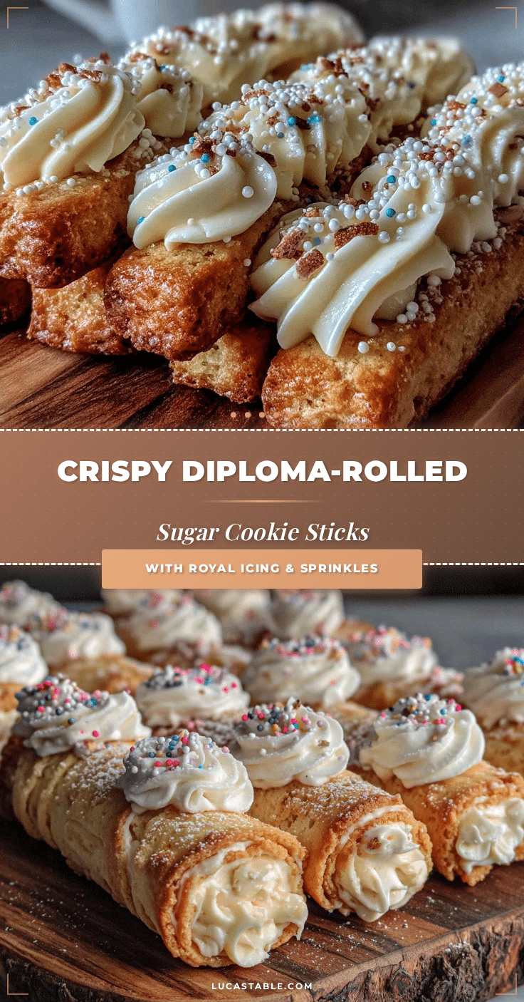diploma-rolled sugar cookie sticks recipe