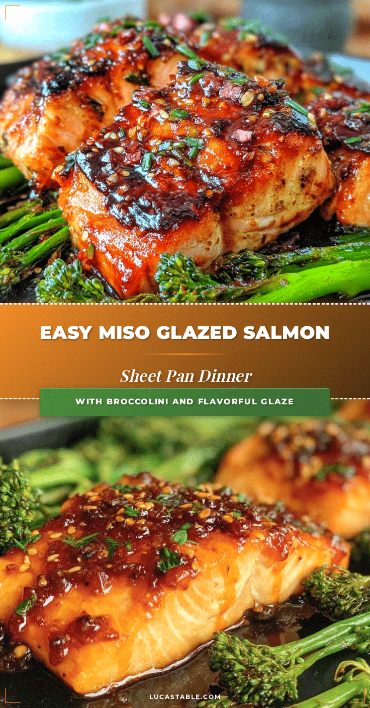 easy miso glazed salmon sheet pan dinner recipe