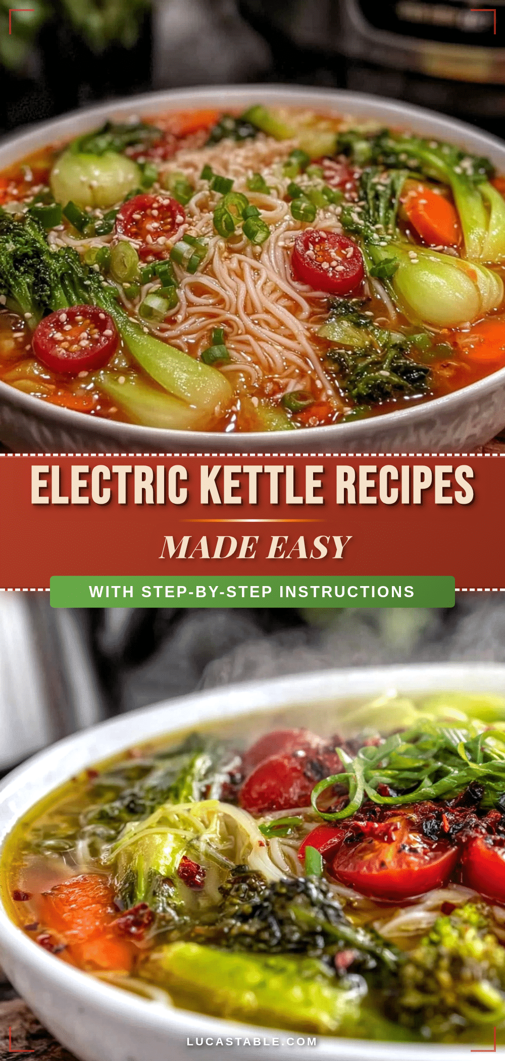 electric kettle vegetable and noodle soup recipe