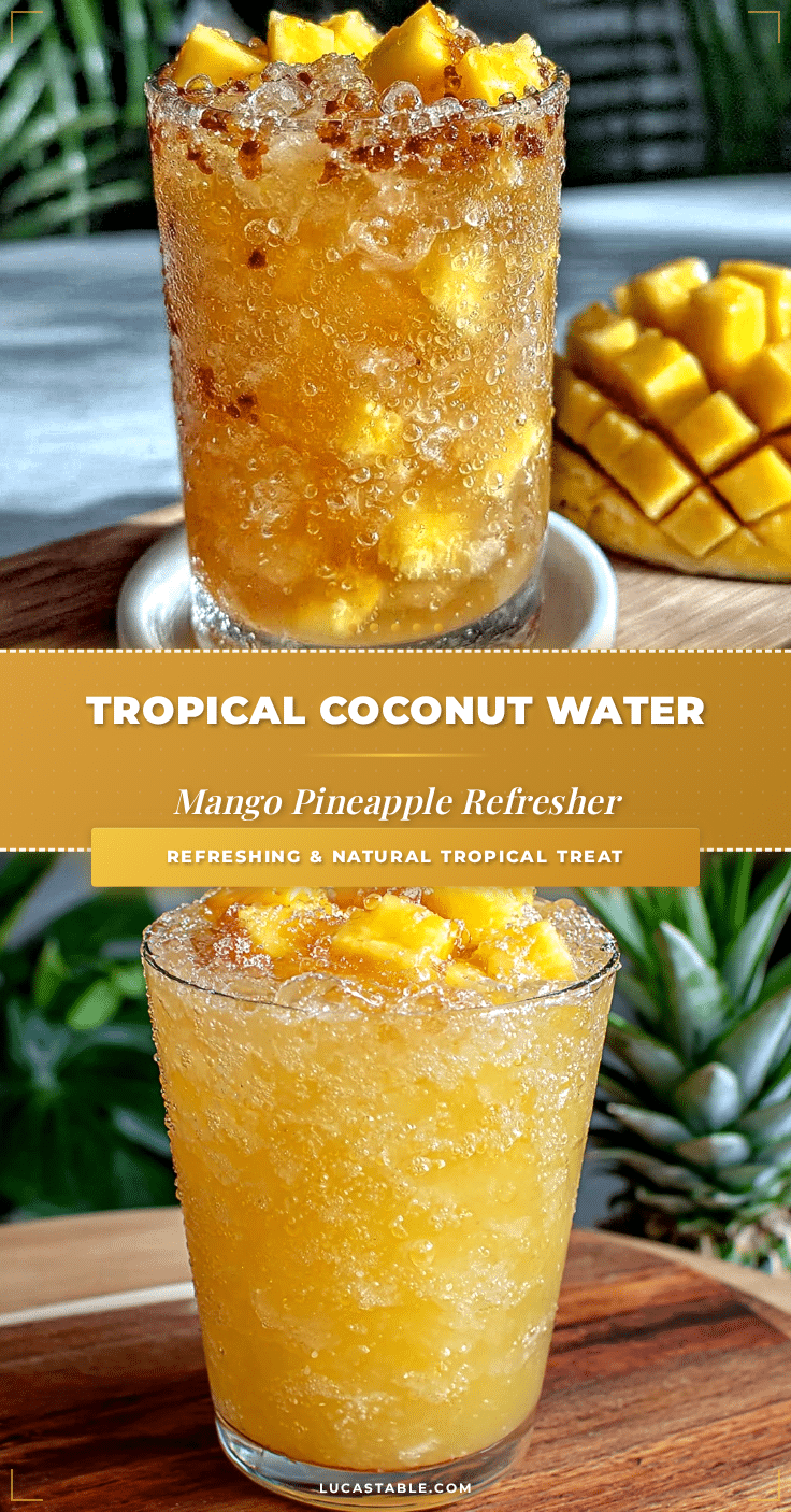 fresh coconut water mango pineapple refresher recipe