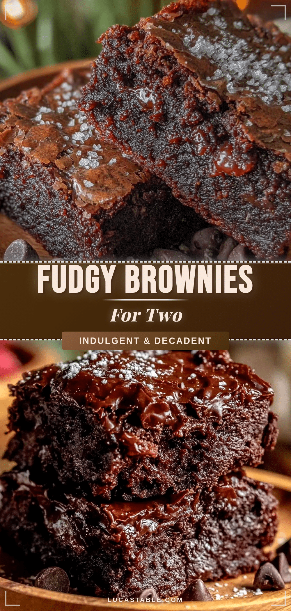 fudgy brownies for two recipe