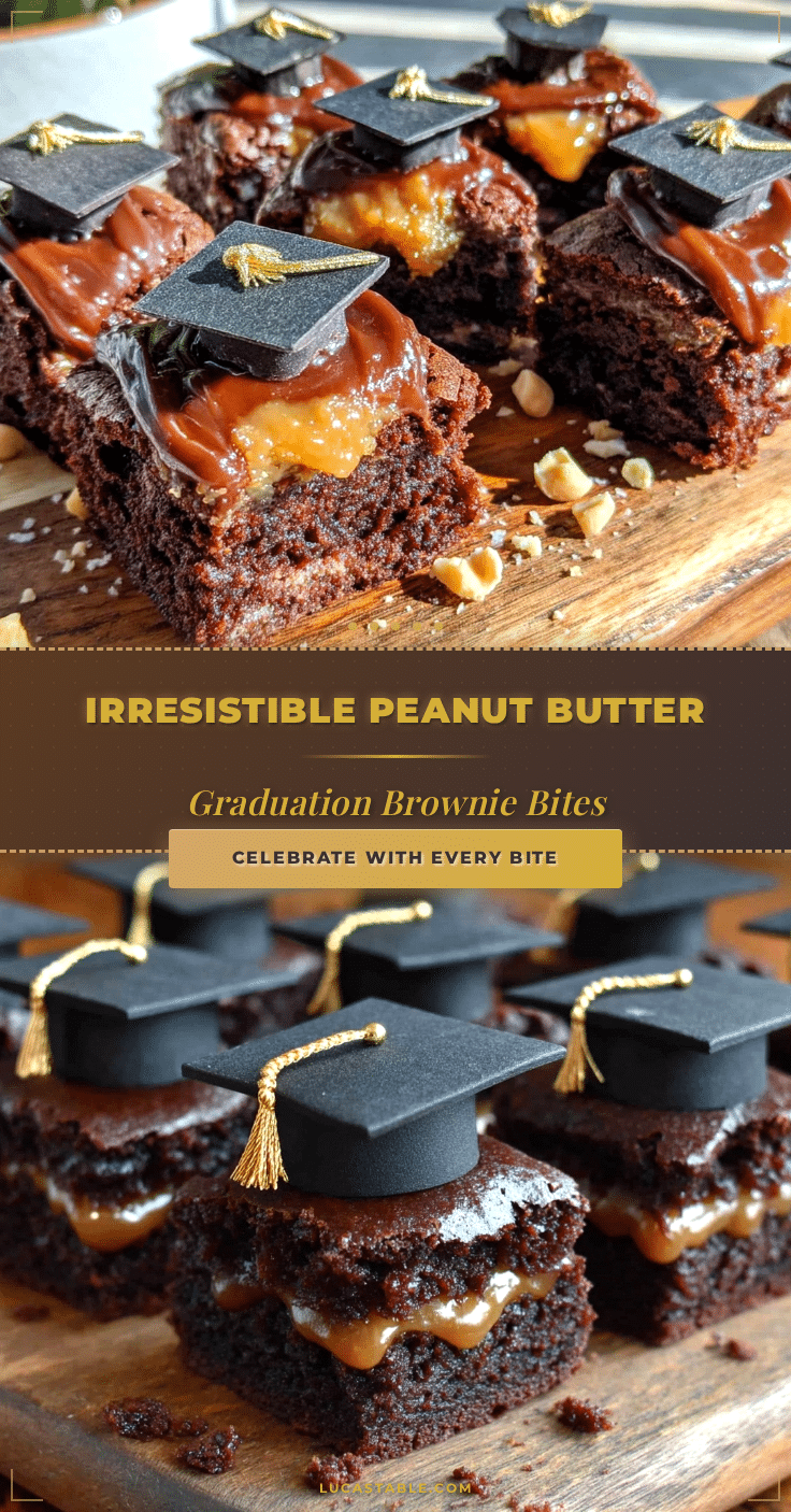 graduation cap brownie bites recipe