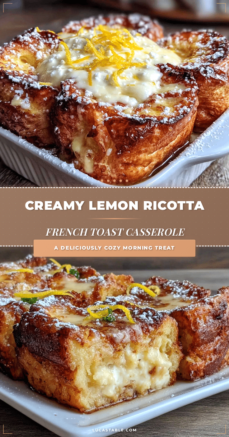 lemon ricotta stuffed french toast casserole recipe