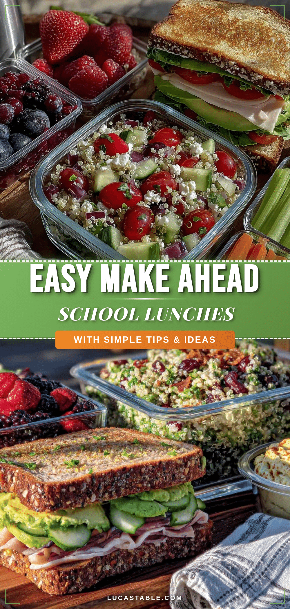make ahead school lunch ideas recipe