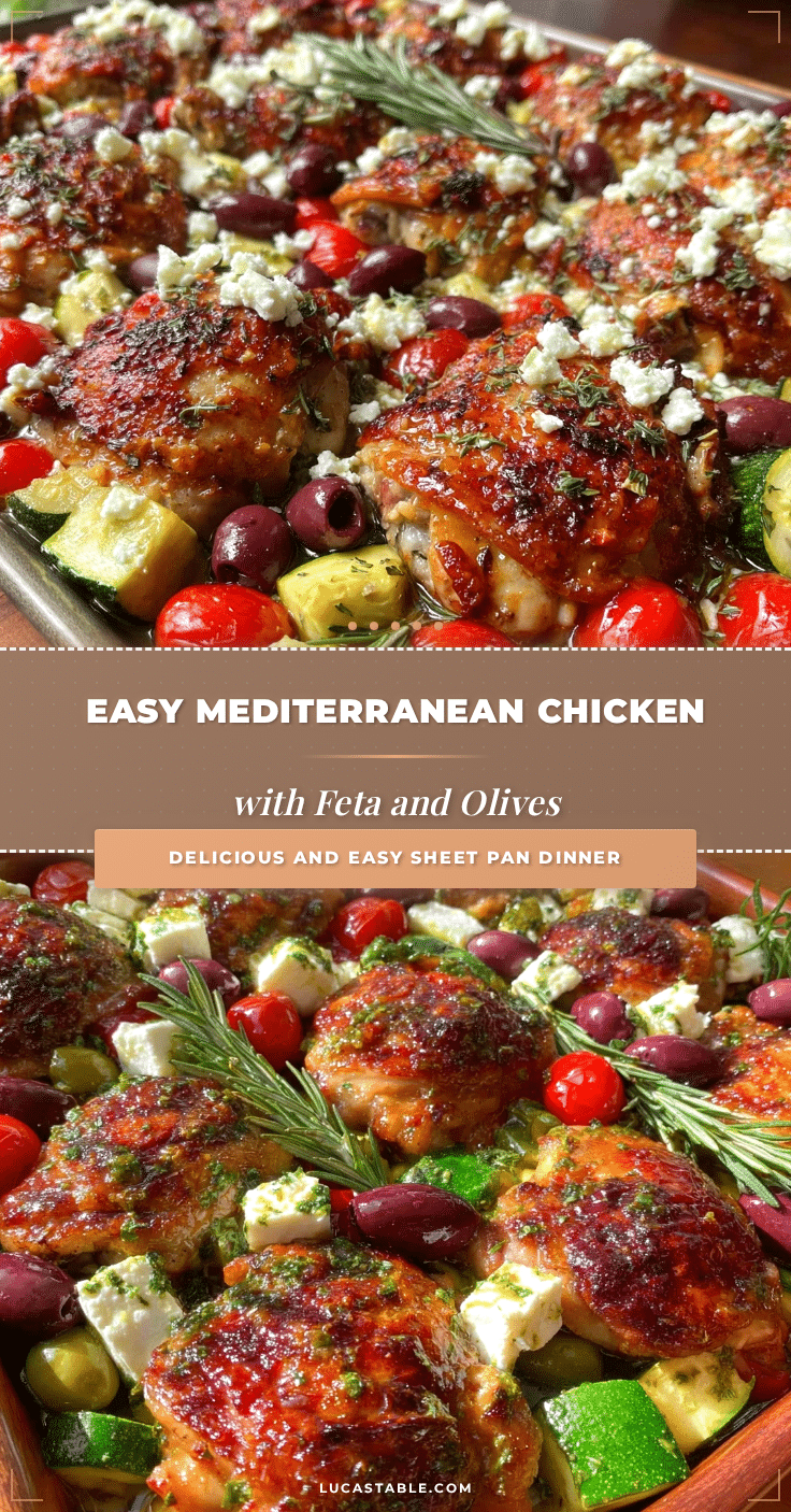 Mediterranean chicken sheet pan recipe