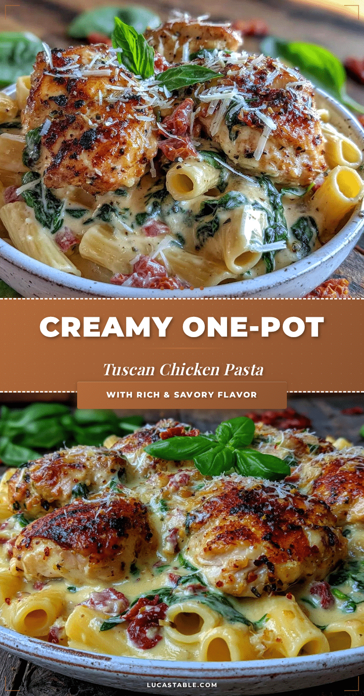 one-pot tuscan chicken pasta recipe