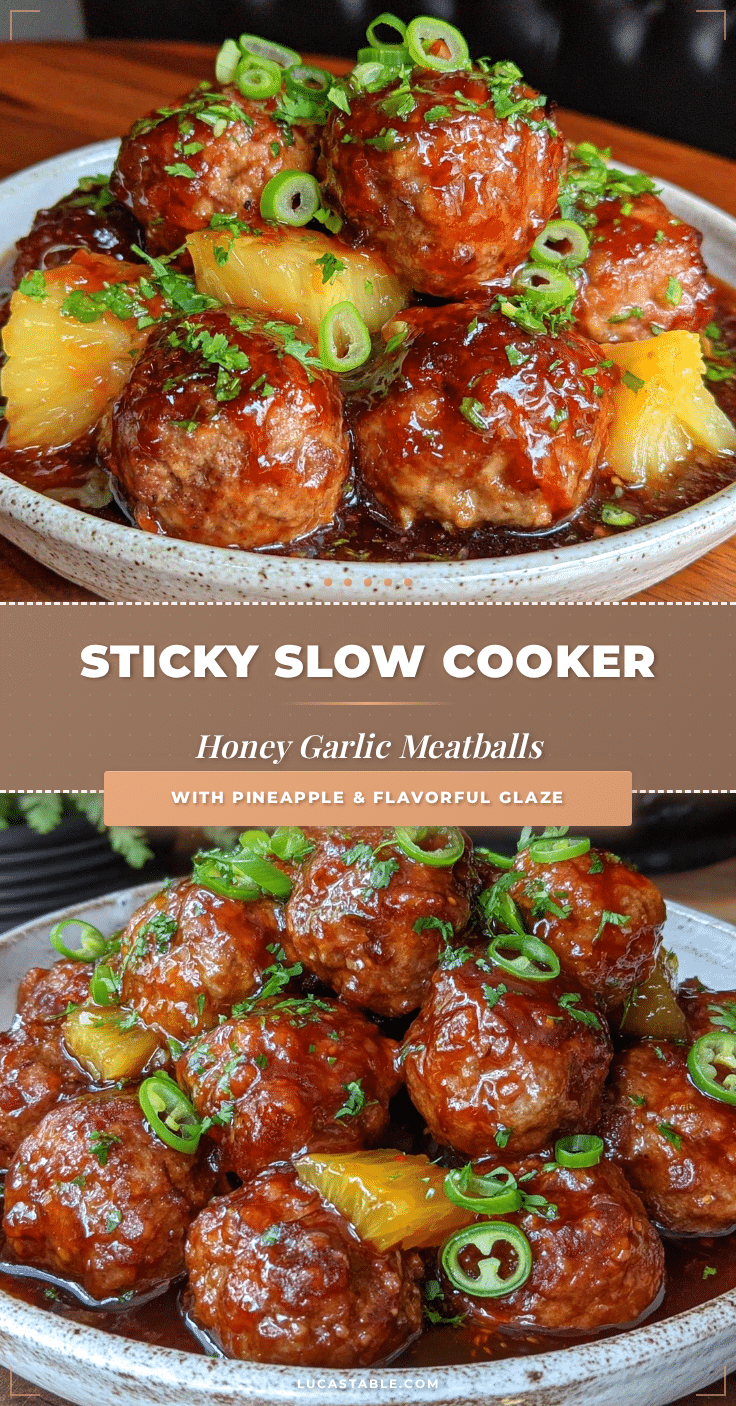 slow cooker honey garlic meatballs recipe