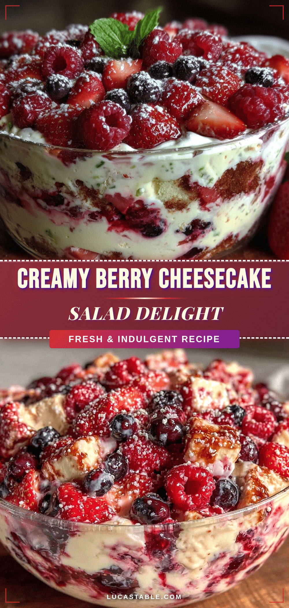 creamy berry cheesecake salad recipe