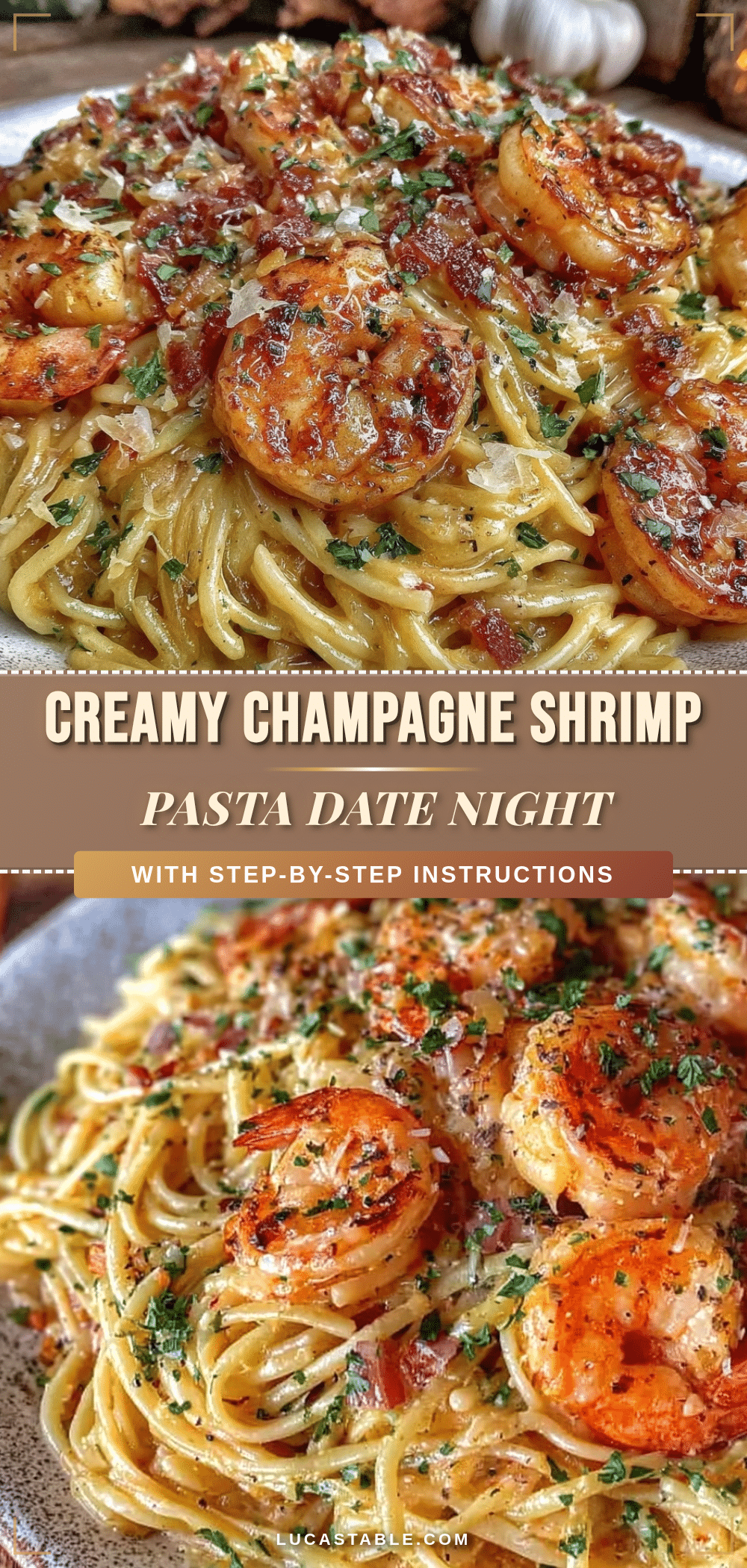 creamy champagne shrimp pasta recipe