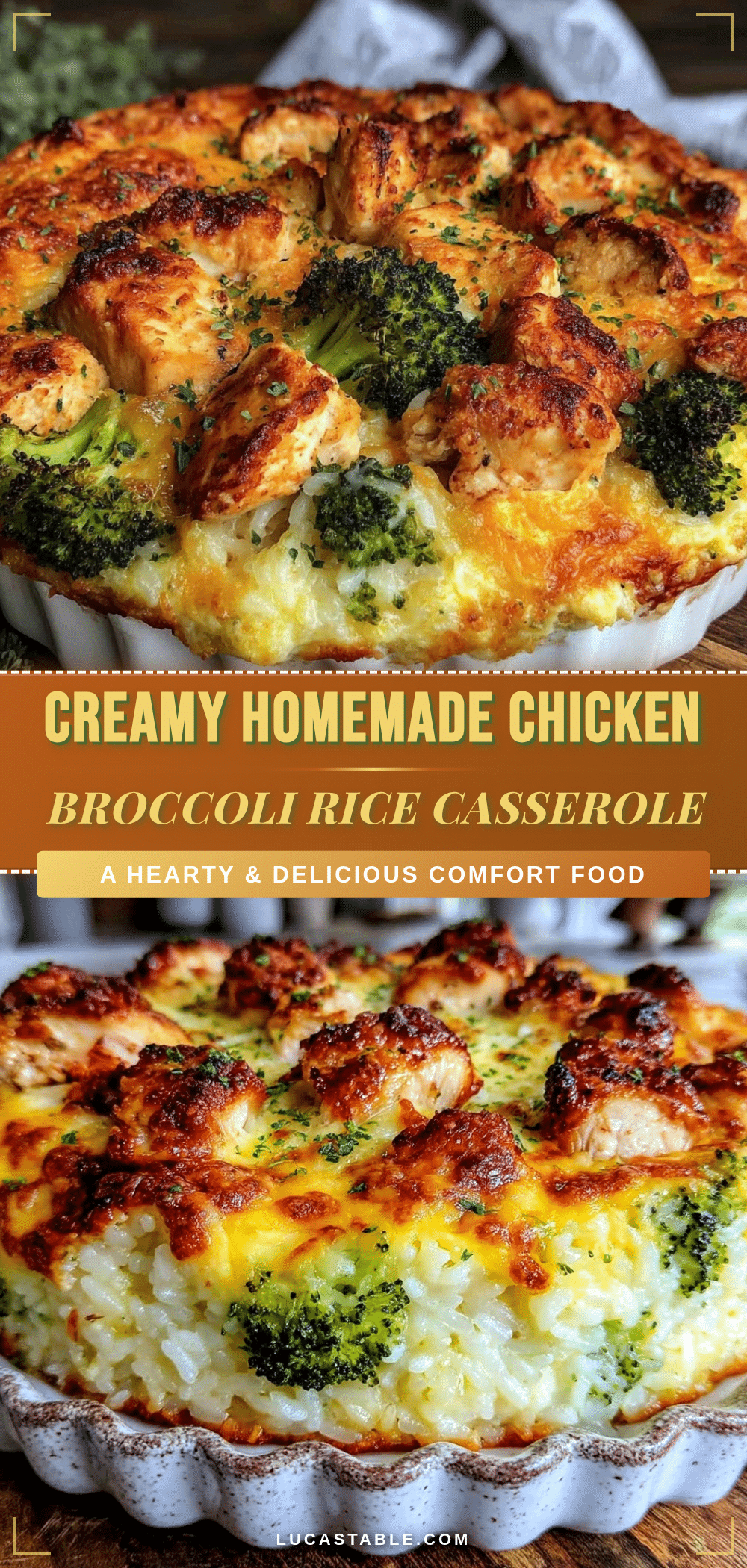 creamy homemade chicken broccoli rice casserole recipe