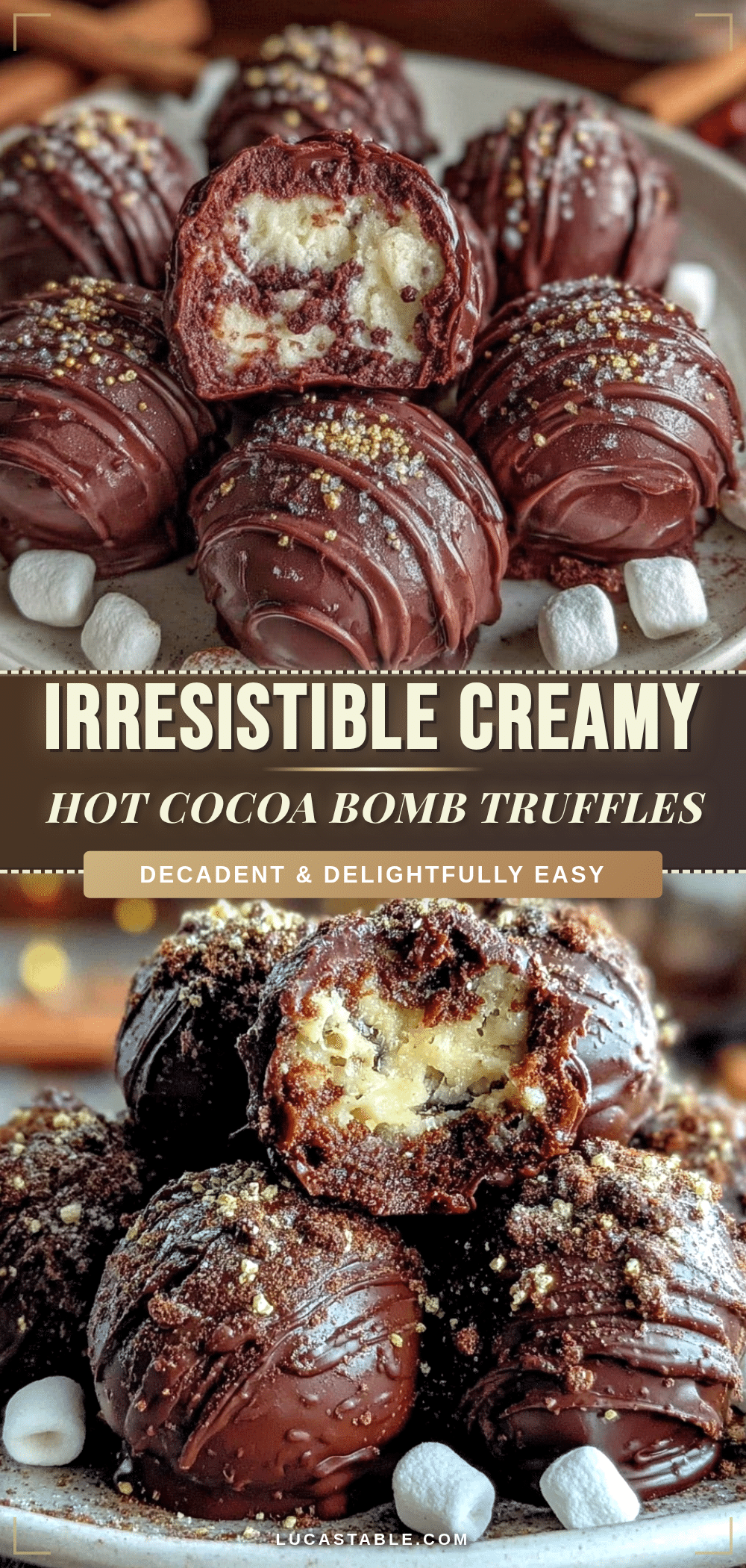 creamy hot cocoa bomb truffles recipe