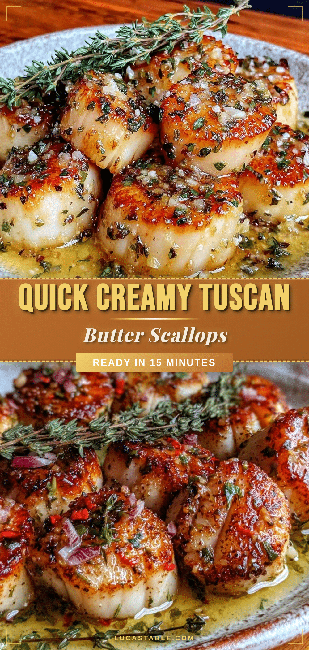 creamy tuscan butter scallops recipe